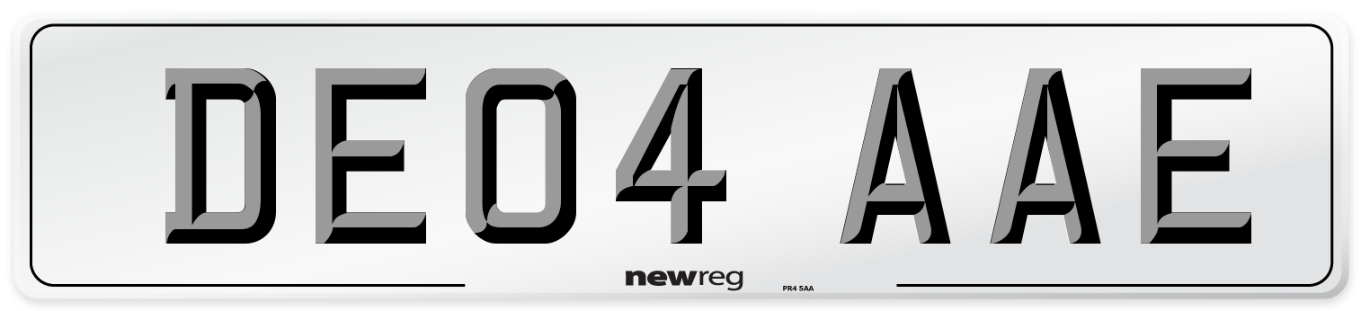 DE04 AAE Number Plate from New Reg
